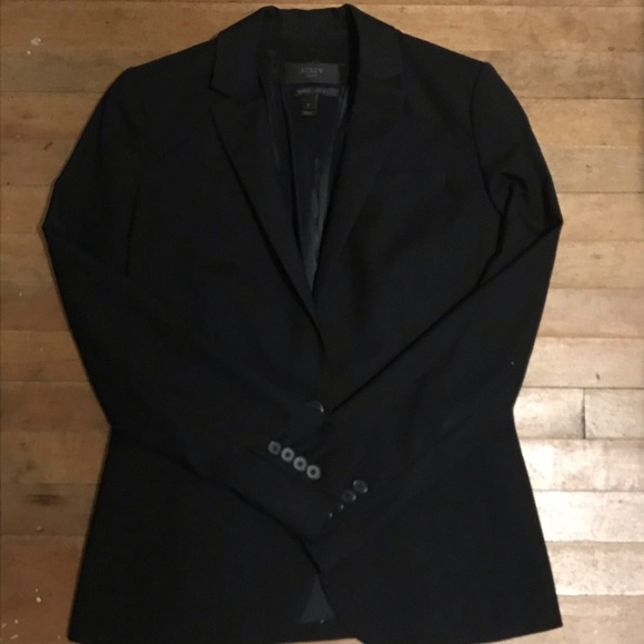 J. Crew Super 120’s suit jacket. Black, size 0. - Picture 1 of 8
